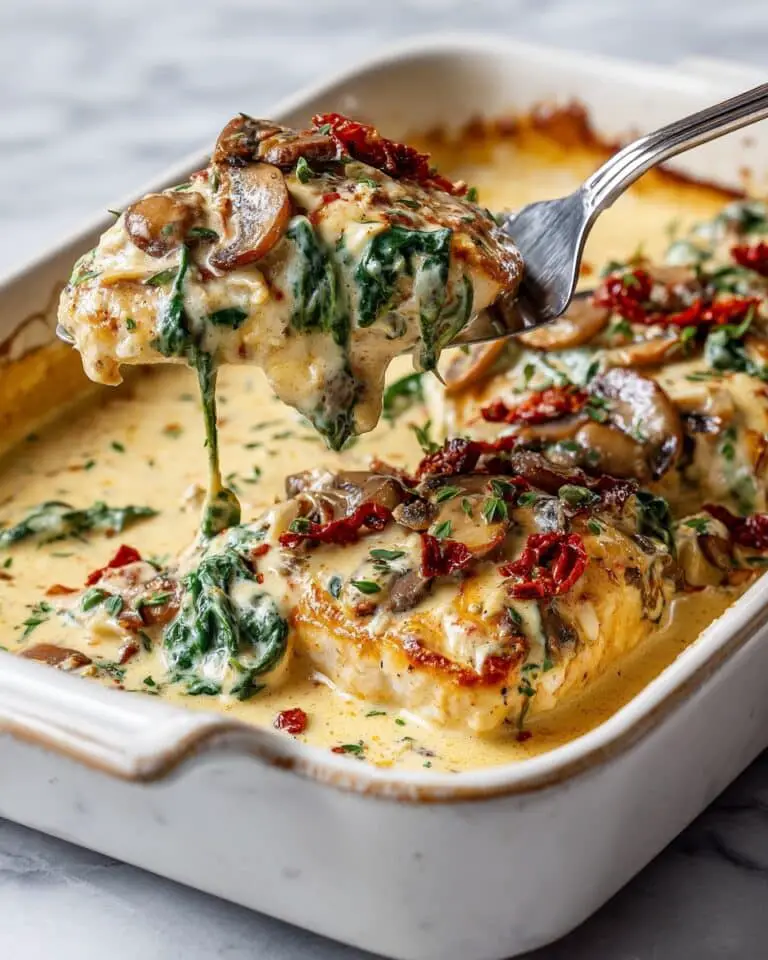Creamy Baked Tuscan Chicken Recipe