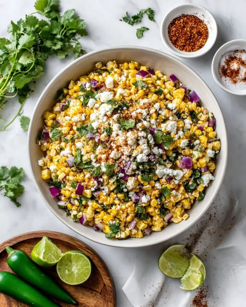 Healthy Mexican Street Corn Salad Recipe