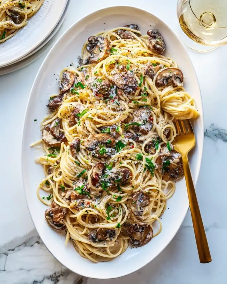 Vegan Creamy Mushroom Pasta Recipe