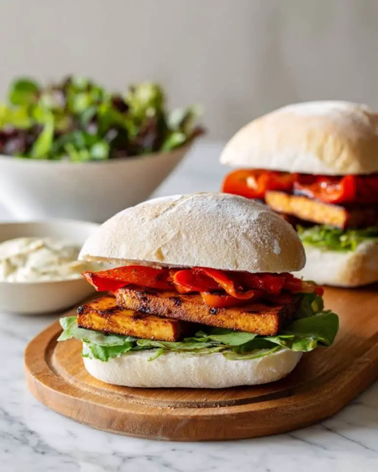 Veggie Tofu Sandwich with Chipotle Mayo Recipe