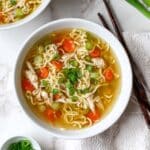 One Pot Easy Asian Chicken Noodle Soup Recipe
