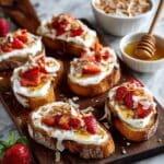 Honey Toast with Fresh Strawberries and Whipped Cream Recipe