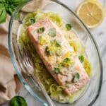 Salmon with Caramelized Leeks and Citrus Garnishes Recipe