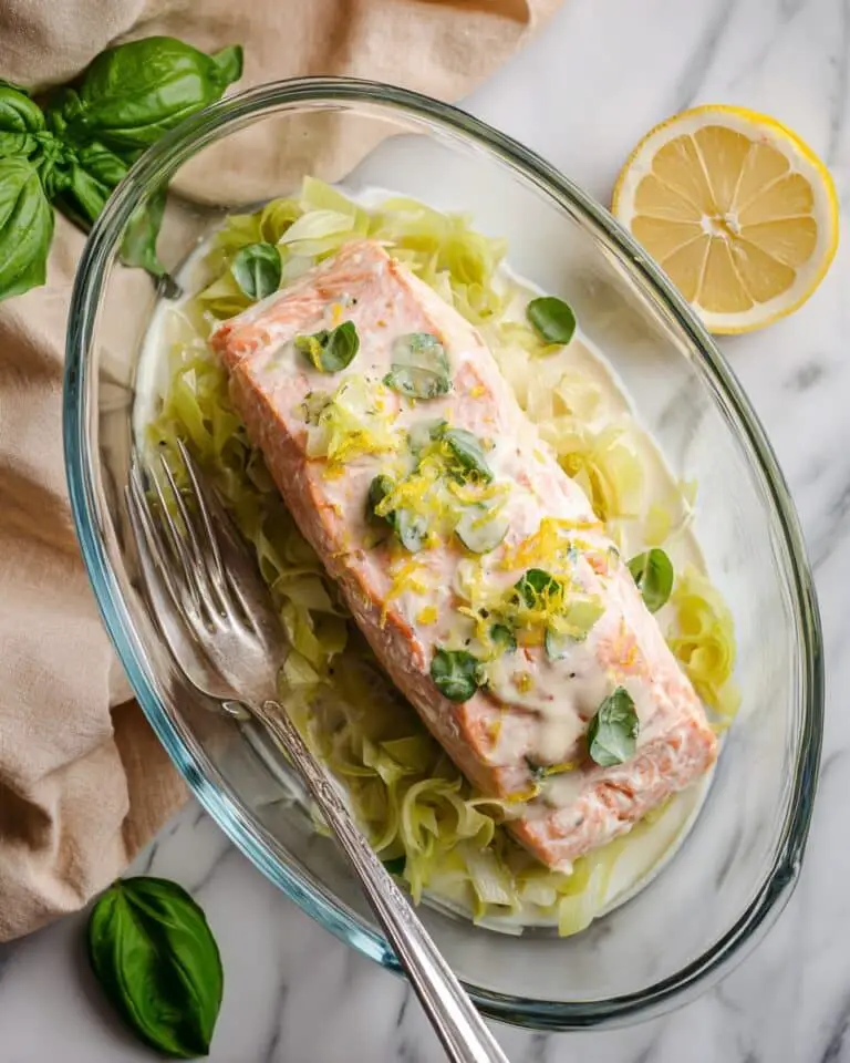 Salmon with Caramelized Leeks and Citrus Garnishes Recipe
