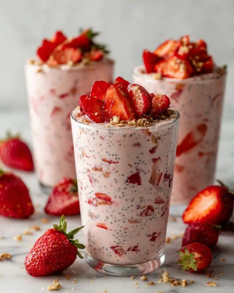 Strawberry Cheesecake Overnight Oats Recipe