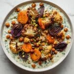 Sweet and Spicy Mediterranean Bowl with Mint Yogurt Sauce Recipe