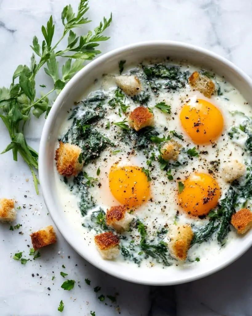 Baked Eggs Florentine Recipe