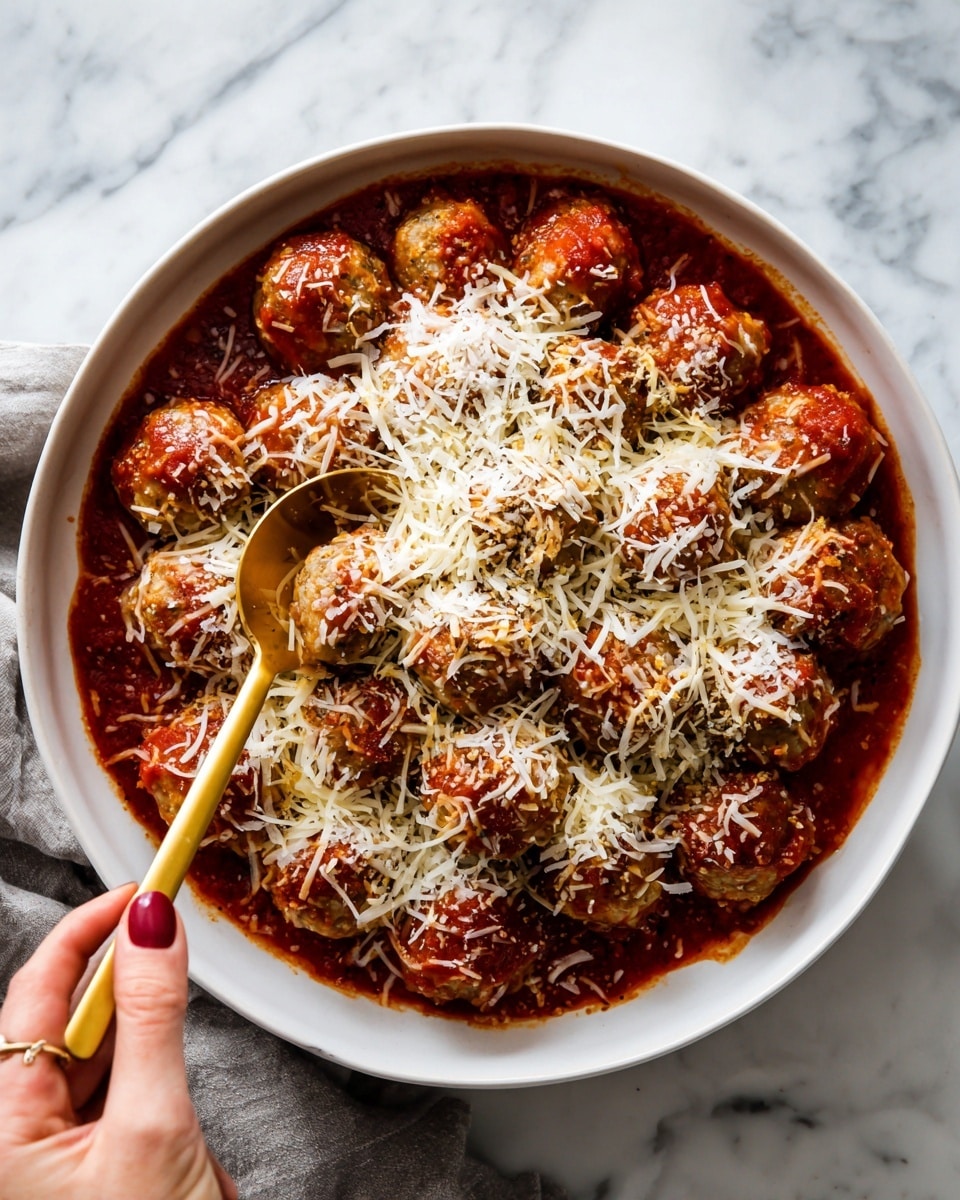 Ricotta Meatballs with Crispy Parmesan Topping Recipe