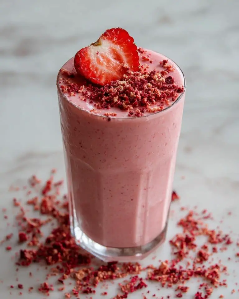 Strawberry Cheesecake Smoothie (High-Protein Smoothie) Recipe