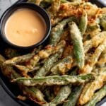 Green Bean Tempura with Curry Mayonnaise Recipe