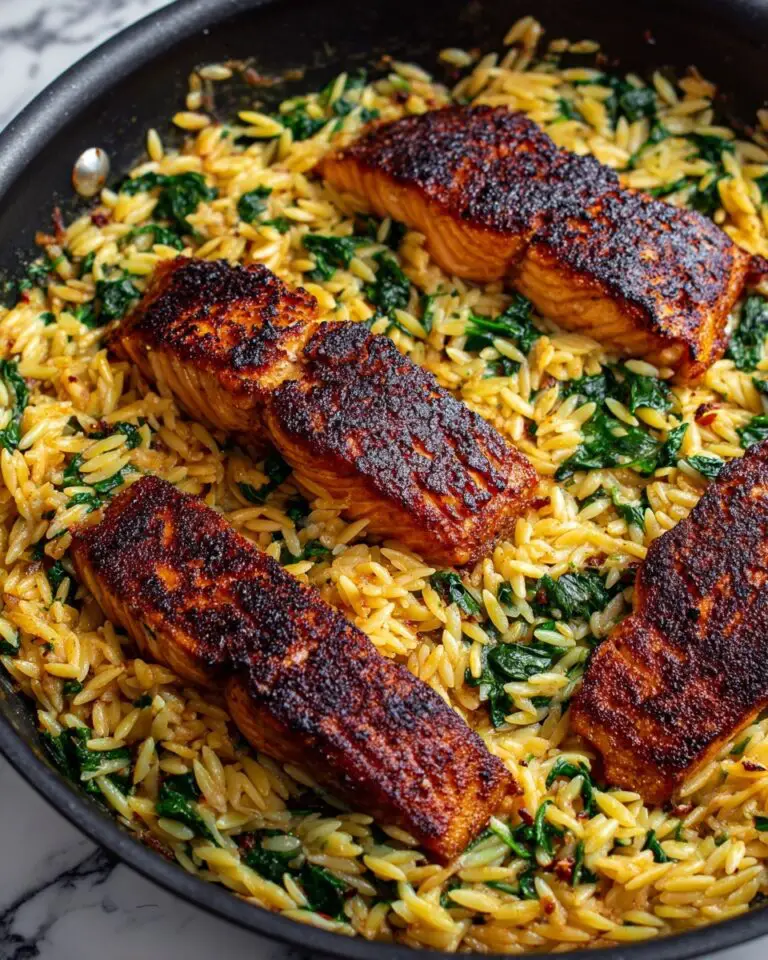 One-Pan Cajun Salmon Orzo Recipe