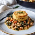 Healthy Chicken Pot Pie with Sweet Potato Biscuits Recipe