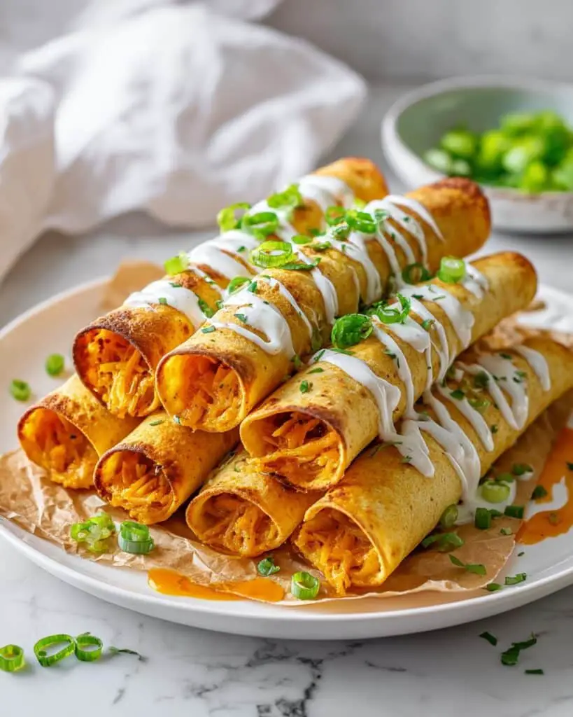 Baked Buffalo Chicken Taquitos Recipe