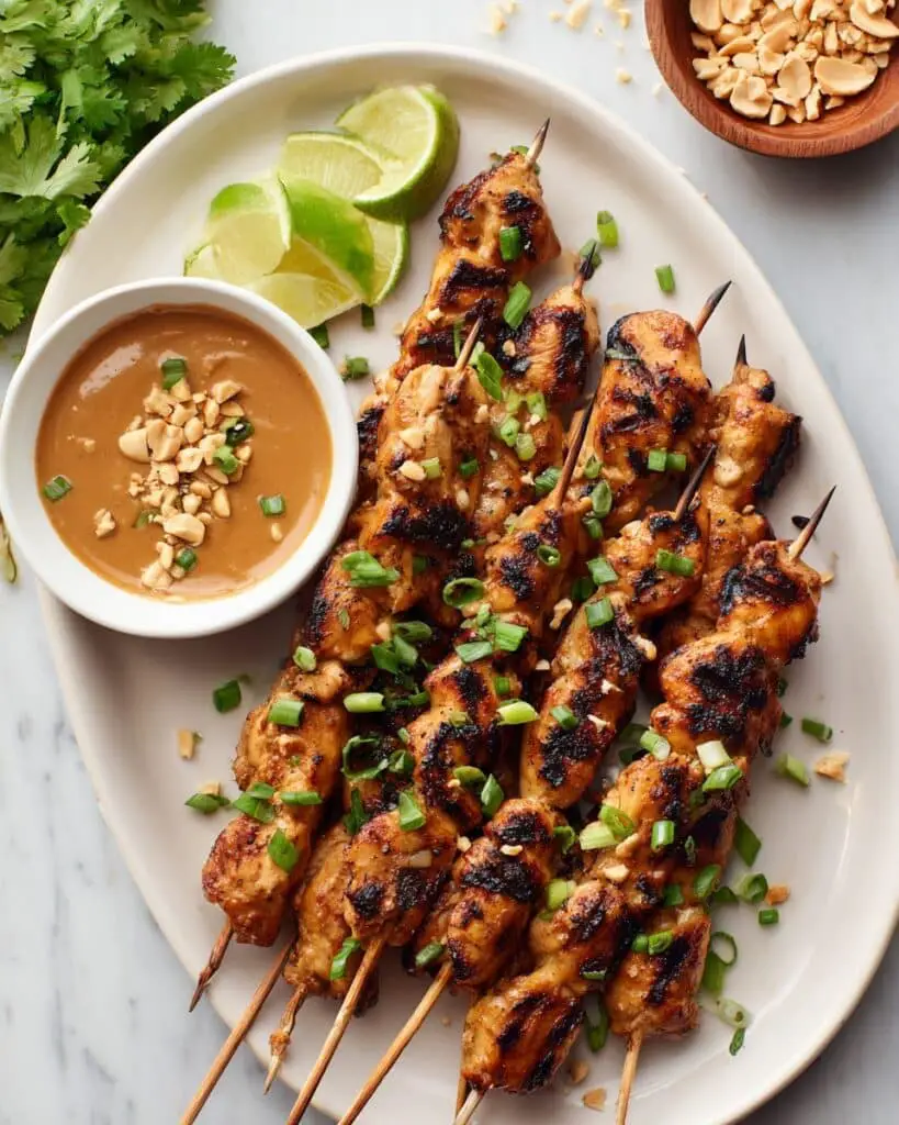 Chicken Satay with Peanut Sauce Recipe