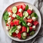 Watermelon Feta Basil Salad Recipe