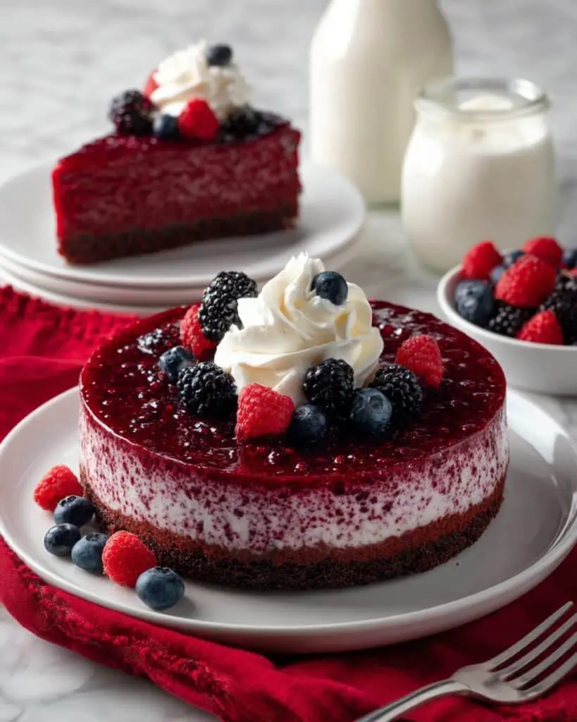 Mixed Berry Upside Down Chocolate Cake {Gluten Free} Recipe