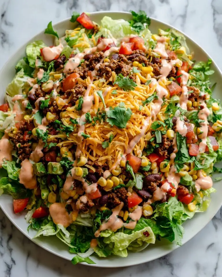 Taco Salad with Crispy Corn and Taco Beef Recipe