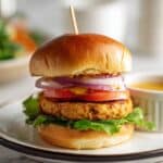 Shrimp Burger with Spiced Patties and Fresh Toppings Recipe