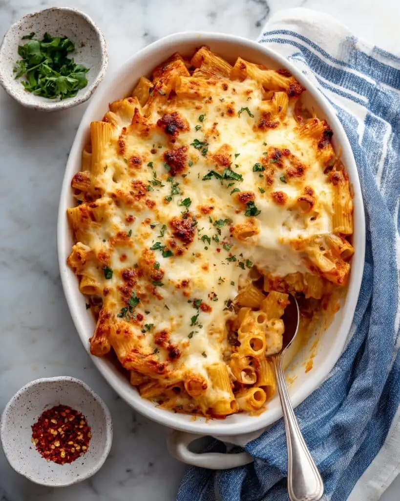 Cheesy Pumpkin Ricotta Pasta Bake Recipe