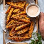 Garlic Parmesan Sweet Potato Wedges Recipe