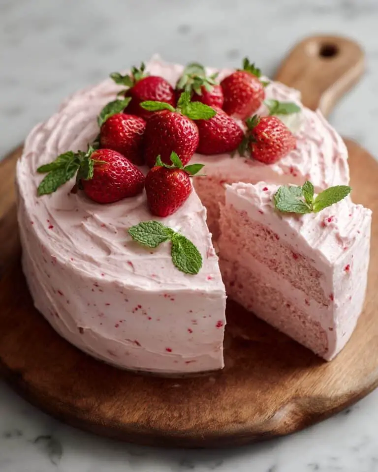 Old Fashioned Homemade Strawberry Cake Recipe