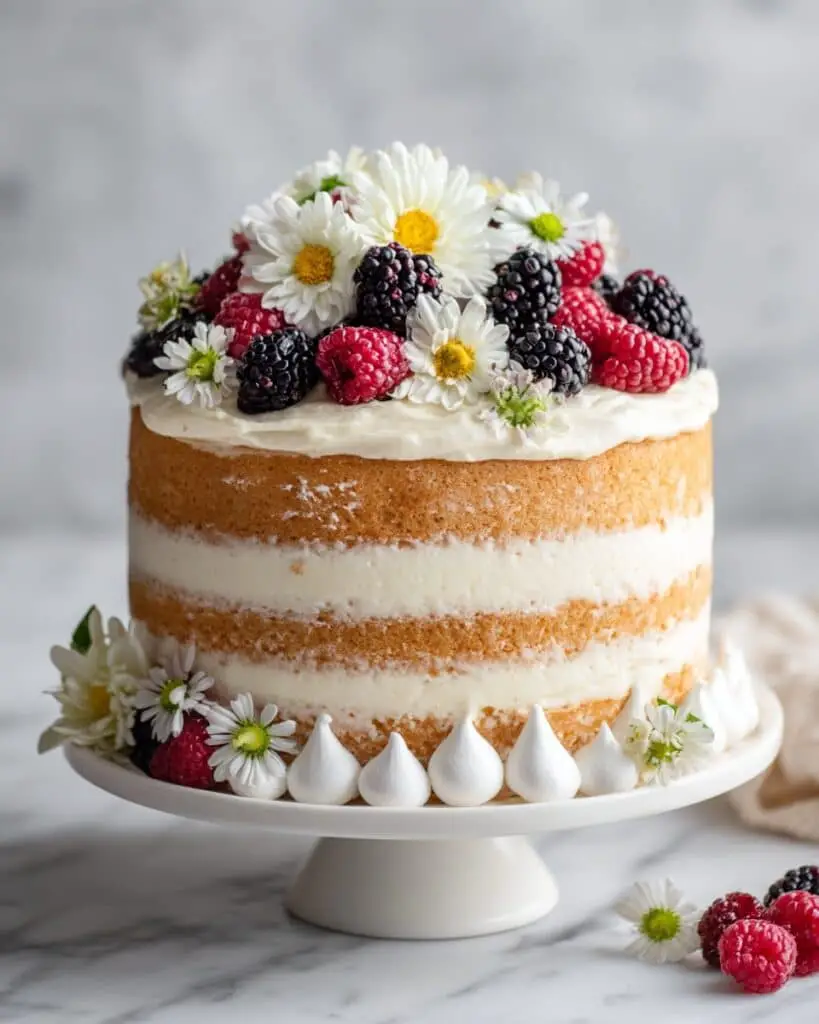 Blackberry Lavender Naked Cake Recipe