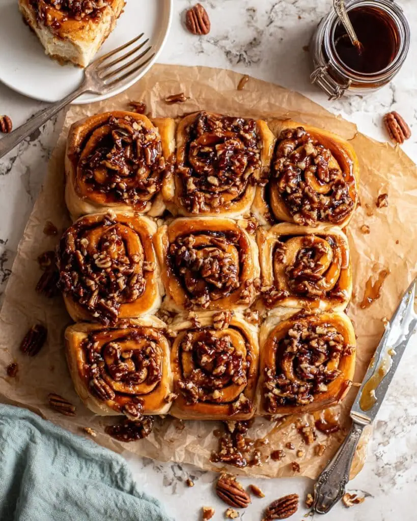 Sticky Pecan Maple Cinnamon Rolls Recipe