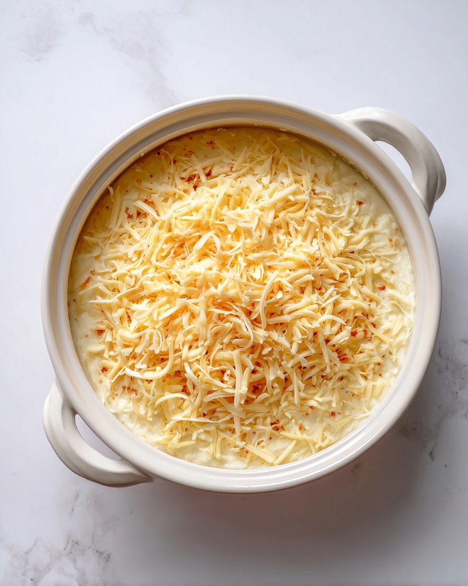 Viral TikTok Cottage Cheese Queso Dip Recipe 4 The image shows a top view of a clear blender container with a thick, light brown sauce inside. The sauce has small darker specks spread evenly through it, giving a speckled look. The blender container has black trim and a handle on the right side. The background is a white marbled surface with slight texture. photo taken with an iphone --ar 4:5 --v 7