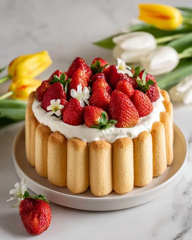 Classic Strawberry Charlotte Cake (Charlotte aux Fraises) Recipe