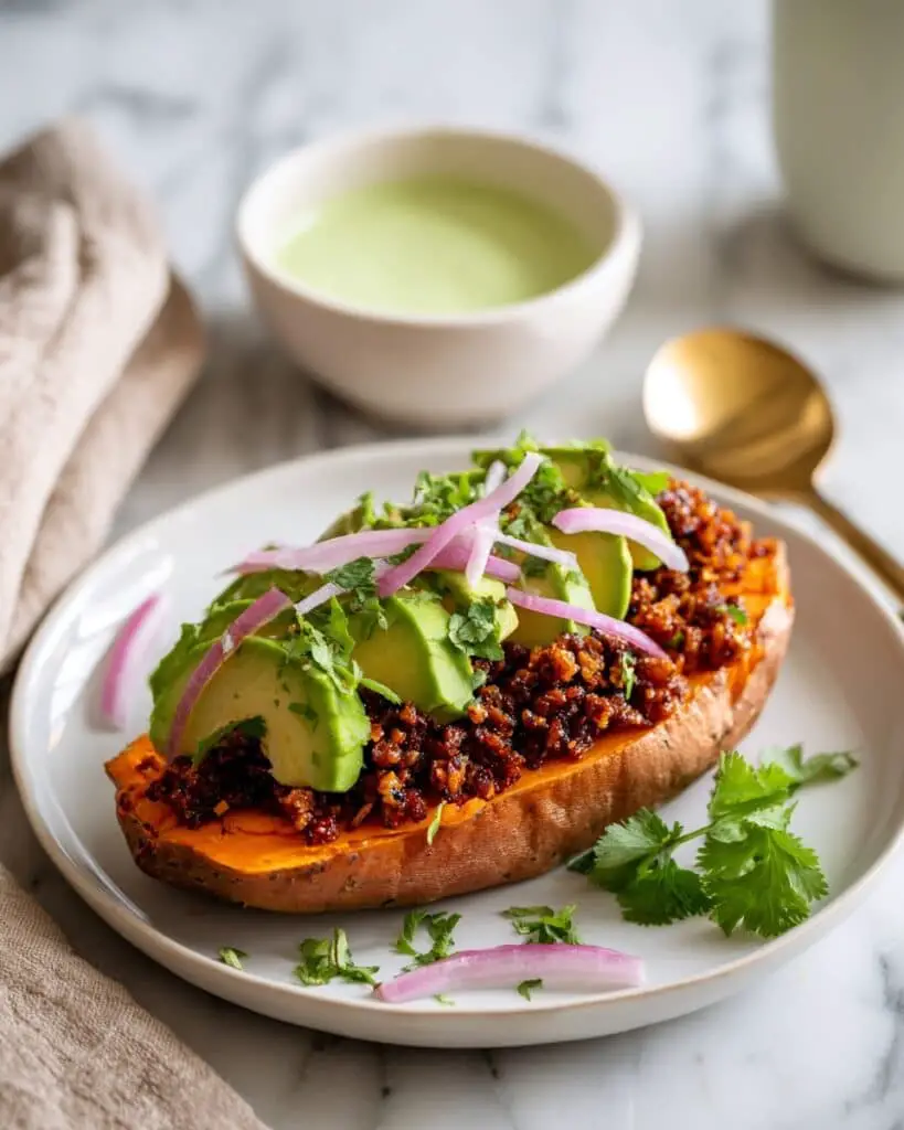 High-Protein Chipotle Sweet Potato Bowl Recipe