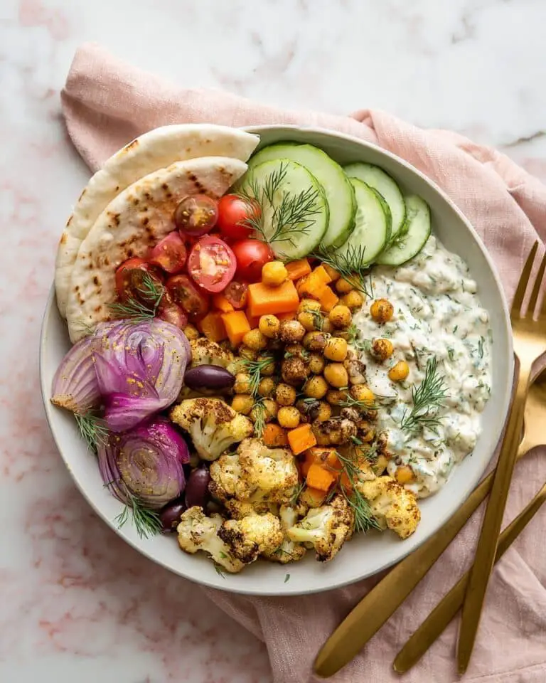 Mediterranean Sheet Pan Pita Bowls with Tzatziki Recipe