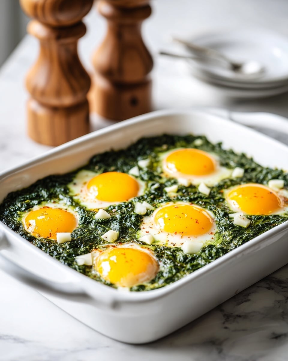 Baked Eggs Florentine Recipe - Recipe Image