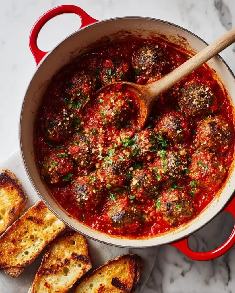 Ricotta Meatballs with Crispy Parmesan Topping Recipe