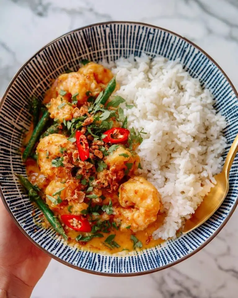 Thai Shrimp Curry with Yummy Shallot Crispies Recipe