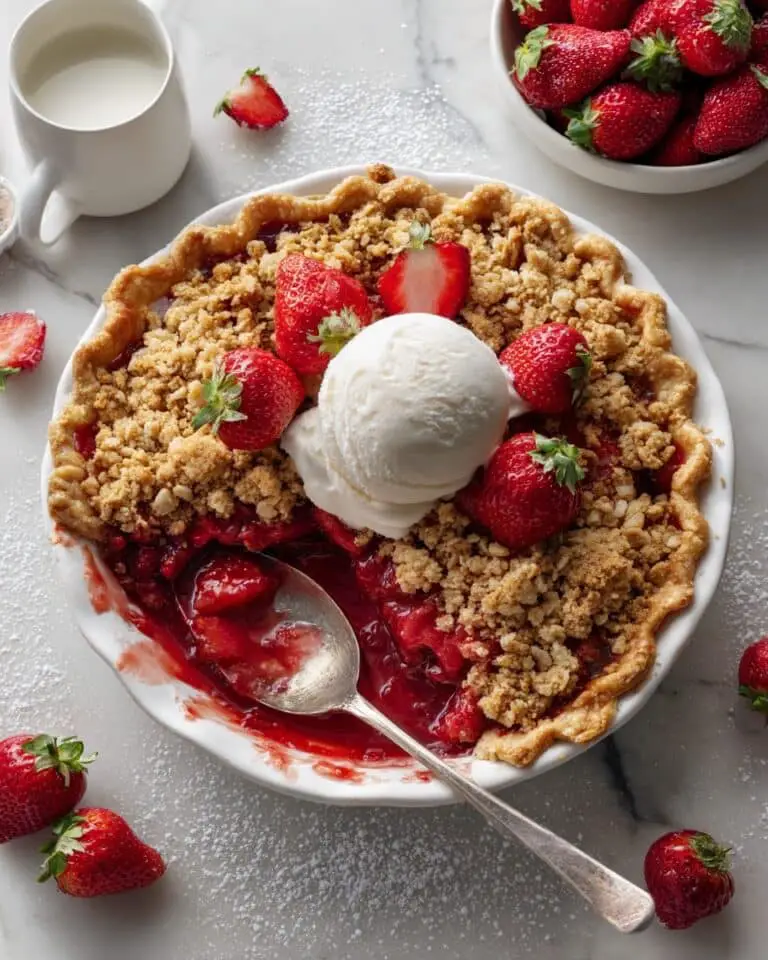 Fresh Strawberry Crisp with Buttery Oat Topping Recipe
