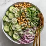 Cucumber Salad with Chickpeas, Fresh Herbs, and Za’atar Recipe