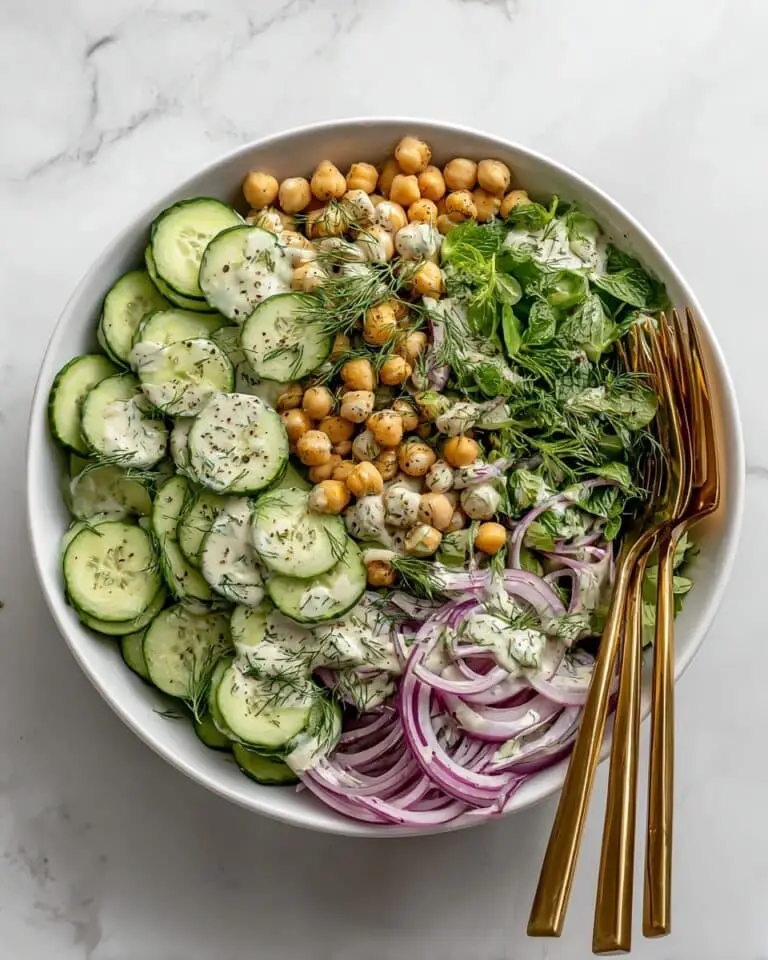Cucumber Salad with Chickpeas, Fresh Herbs, and Za’atar Recipe