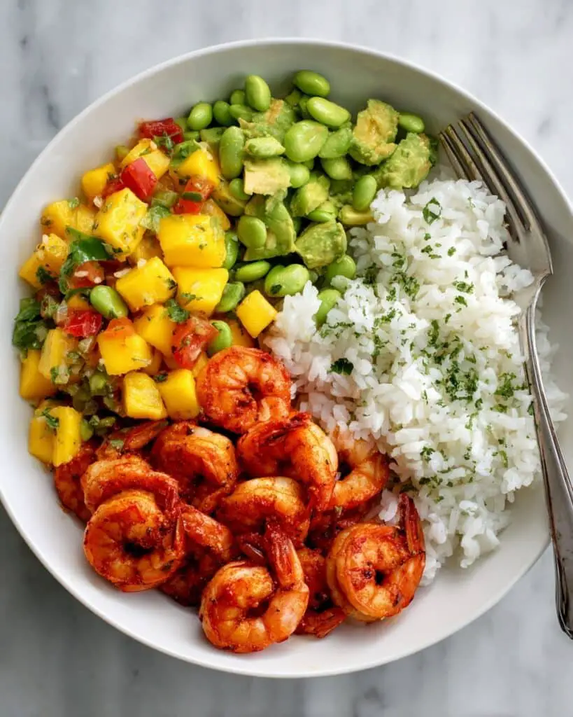 Shrimp and Rice Bowls with Mango Salsa Recipe