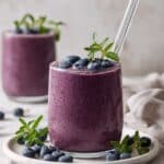 Creamy Blueberry Banana Smoothie with Flax Seeds Recipe