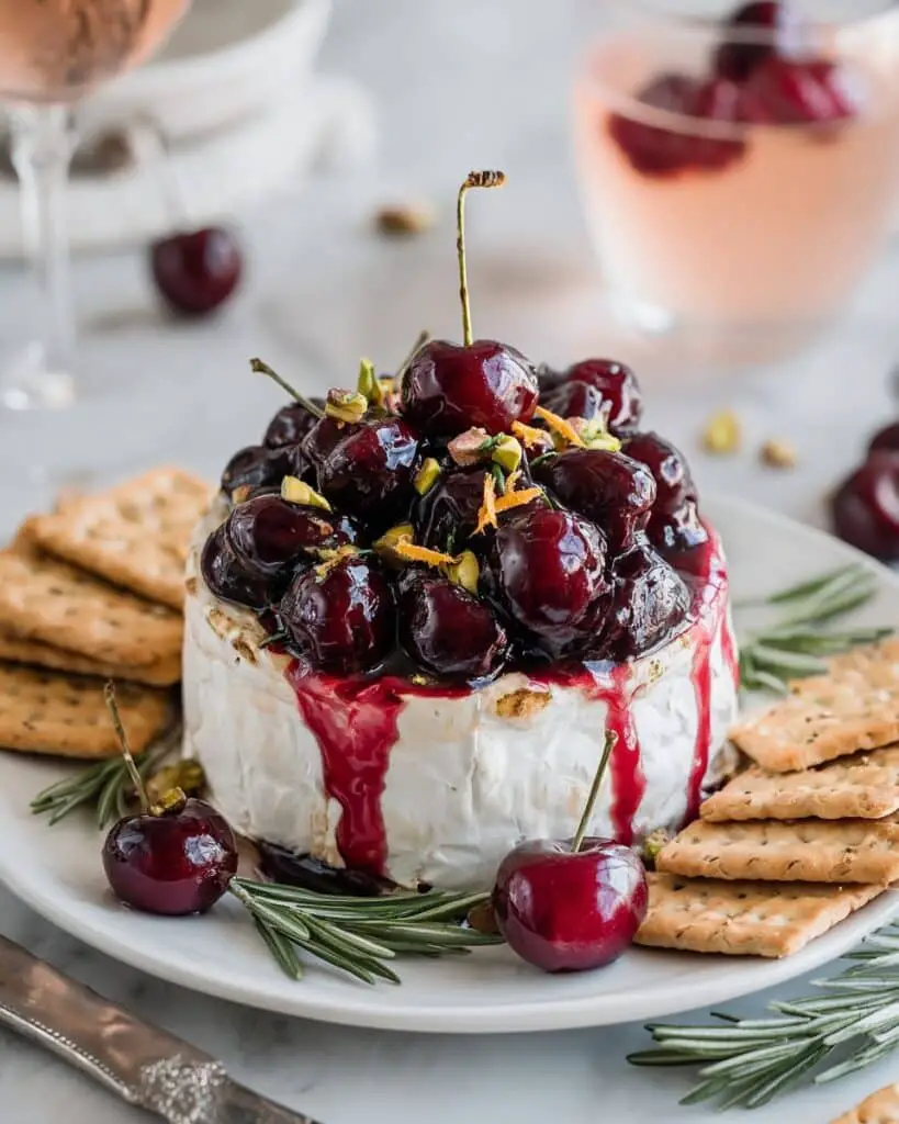 Baked Brie with Cranberry Sauce and Pistachios Recipe