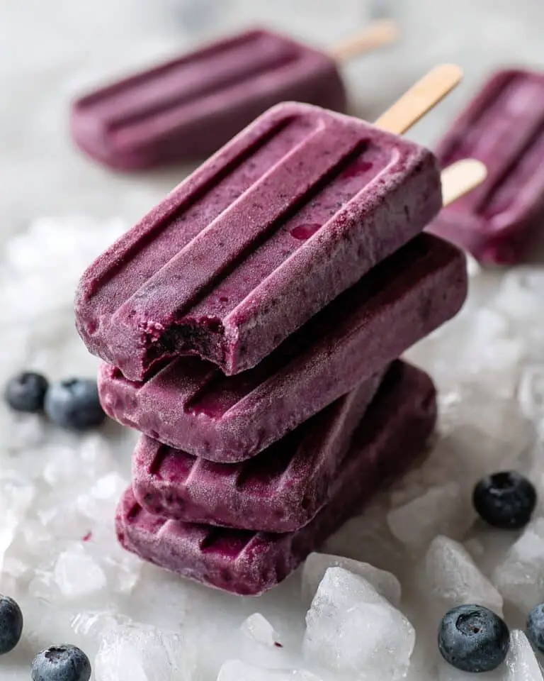 Blueberry Basil Honey Popsicles Recipe