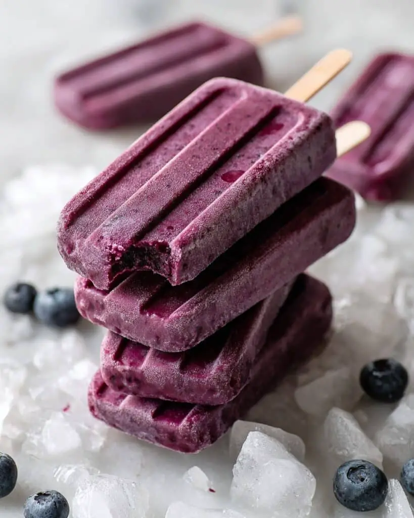 Blueberry Basil Honey Popsicles Recipe
