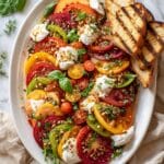 Peach Burrata Salad with Balsamic Vinaigrette and Pistachios Recipe