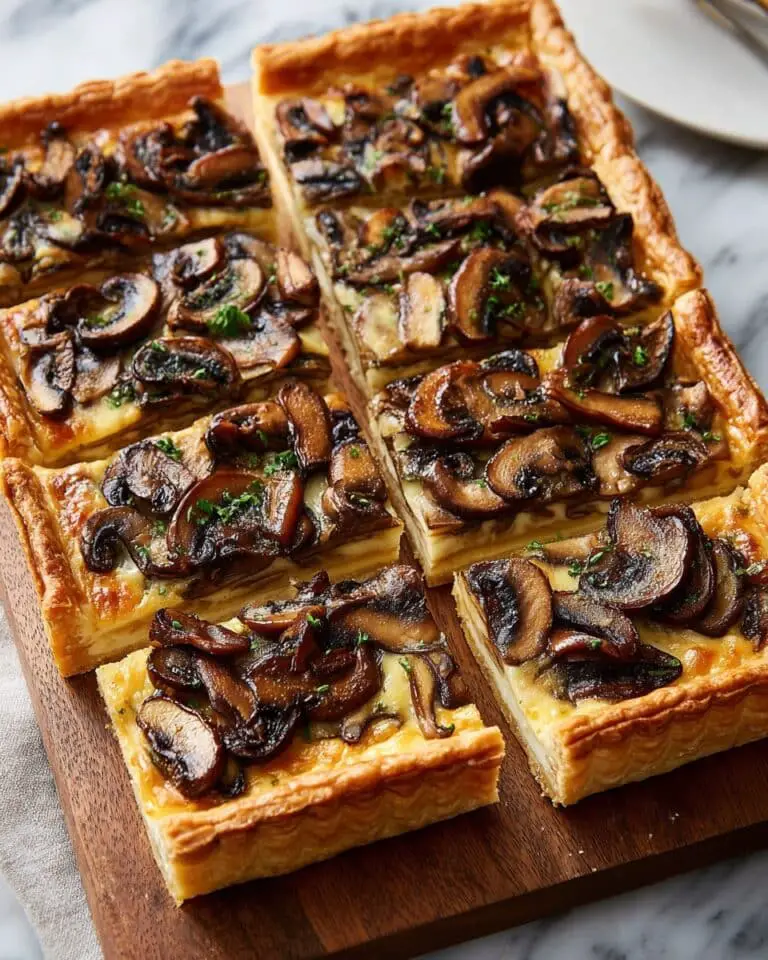 Mushroom and Walnut Miso Tart with Puff Pastry Recipe