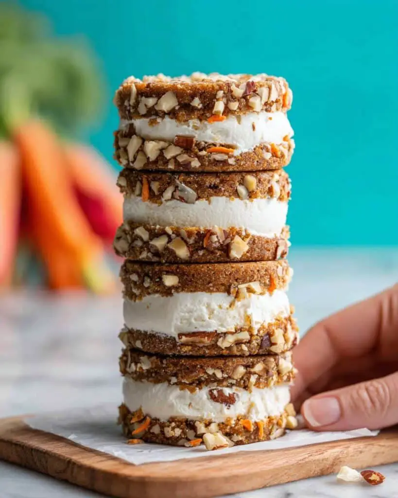 Carrot Cake Ice Cream Sandwiches {Vegan & Gluten-Free} Recipe