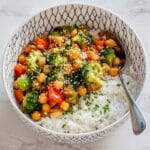Chili Garlic Vegetable Stir Fry with Chickpeas Recipe