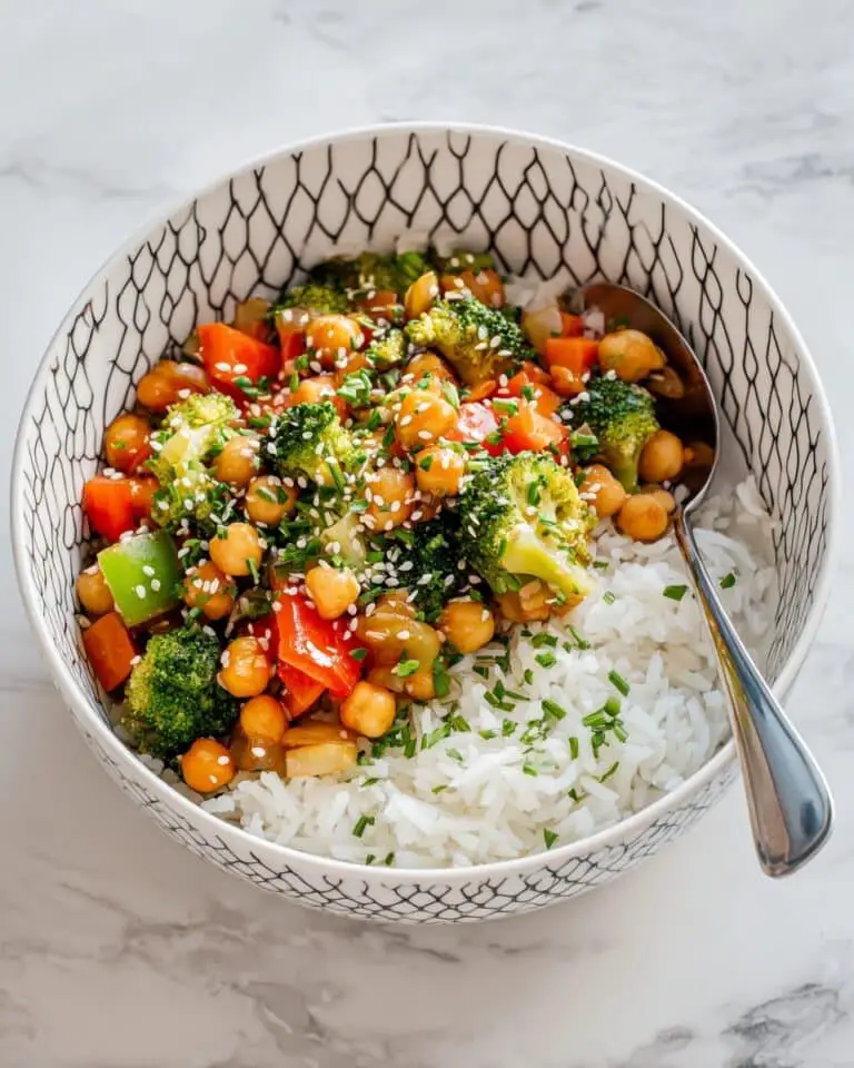Chili Garlic Vegetable Stir Fry with Chickpeas Recipe