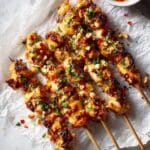 Easy Grilled Asian Chicken Skewers with Honey Garlic Sauce Recipe