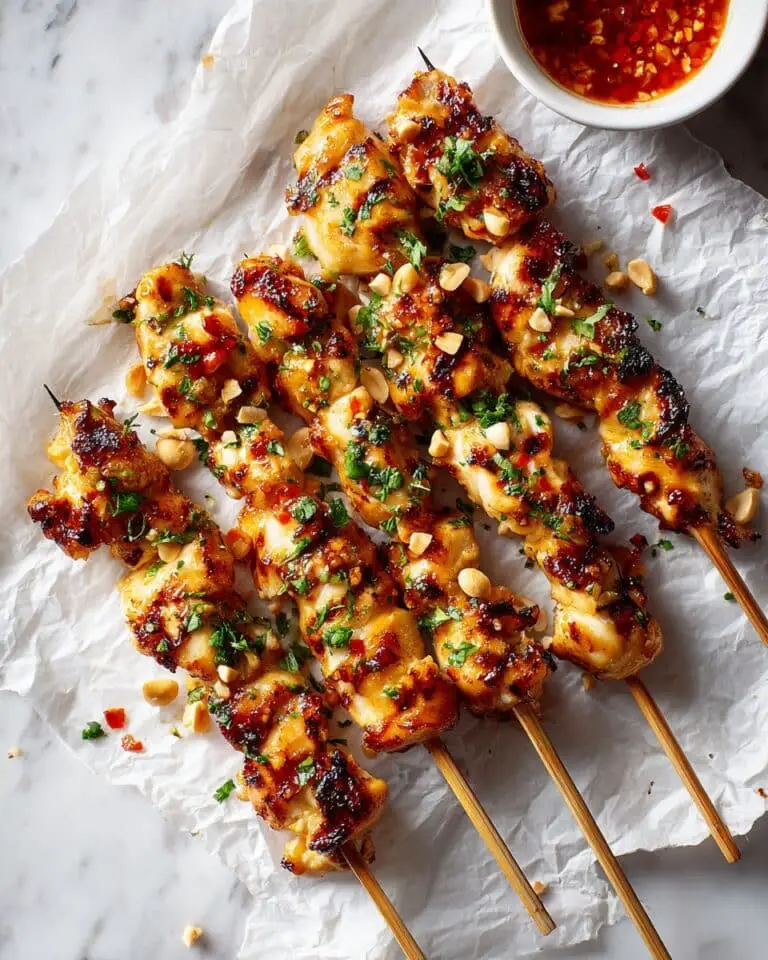 Easy Grilled Asian Chicken Skewers with Honey Garlic Sauce Recipe
