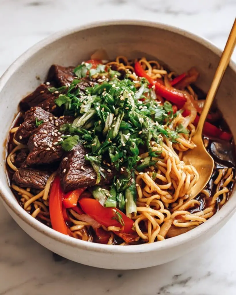 Easy Korean Noodles with Beef Recipe